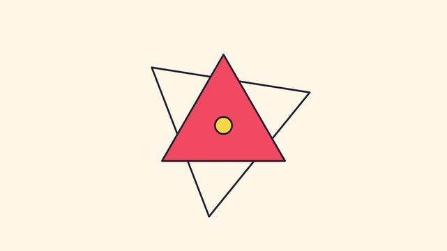 Rotating Triangle Geometric Shape Animation Loop