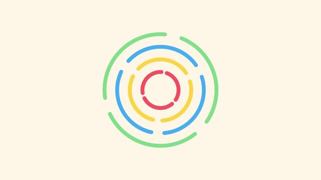 Spinning Color Rings Loader Animation Loop