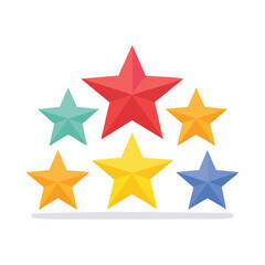 Obraz premium Colorful Stars Rating System