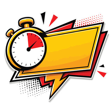 Alarm clock exploding with colorful fragments and smoke