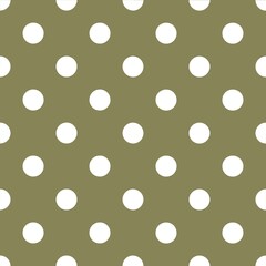 Sage Green Polka Dot Seamless Pattern  © Sujittra