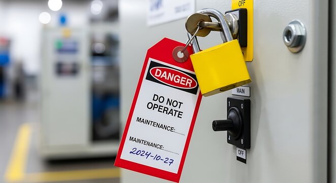 Danger do not operate tag on electrical panel