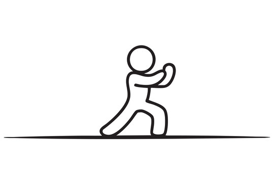 Running person line icon for fitness workout, exercise motivation and active lifestyle design