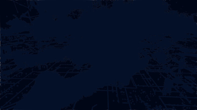 Abstract dark blue digital landscape with white outlines of clouds and city structures.