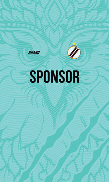 Sublimation design for sports jersey with stylized eagle pattern and dynamic wave lines background