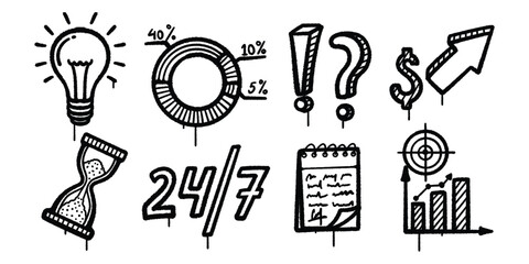 Set of graffiti spray Data Analysis and Creative Ideas for Maximum Growth vector illustration © Sink artworks