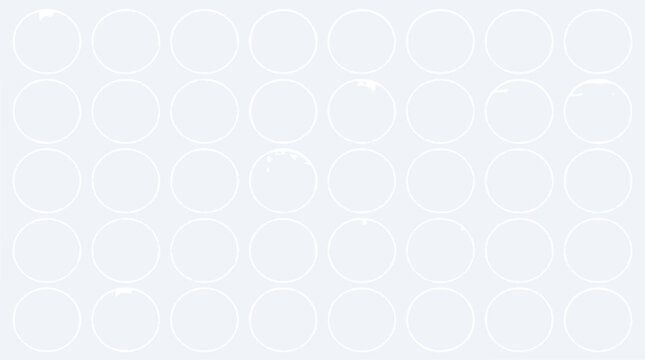 Abstract geometric pattern of white circles on a light gray background