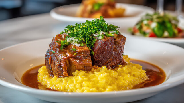 italian osso buco braised veal shanks gourmet dish