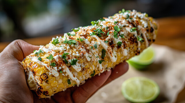 grilled mexican street corn elote with toppings