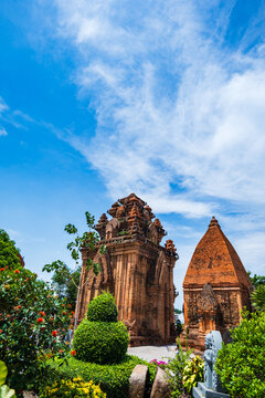 Po Nagar Cham Towers in Nha Trang, Vietnam, showcasing historical and cultural legacy of Vietnam and Champa Kingdom.