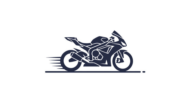 Motorcycle in Motion Racing Fast.