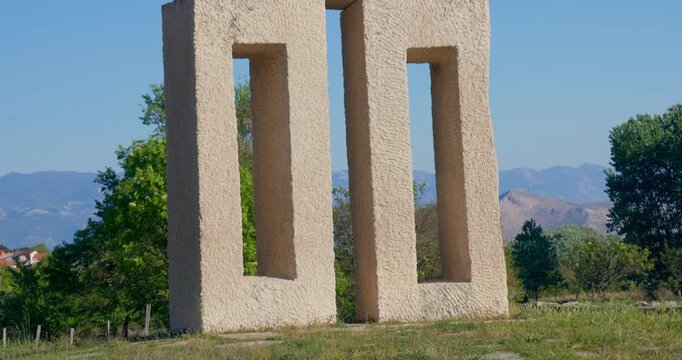 Monument of the Glagolitic Letter near Ba&scaron;ka on Krk Island, Croatia