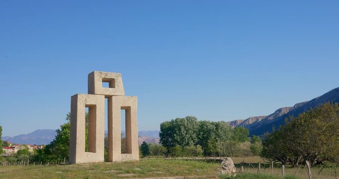Monument of the Glagolitic Letter near Ba&scaron;ka on Krk Island, Croatia