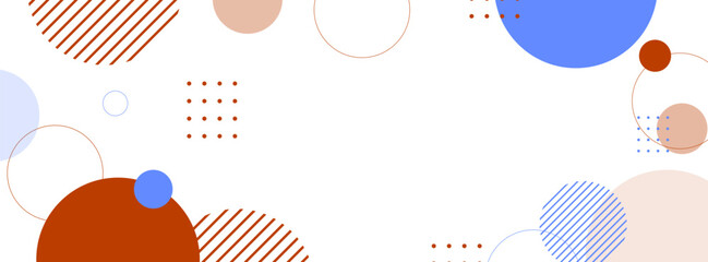 Naklejka premium Dynamic Abstract Geometric Shapes Pattern with Circles and Dots for Modern Design Background and Web Banners