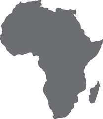 Obraz premium Africa continent map silhouette illustration