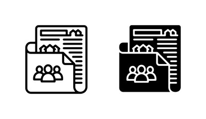 Teamwork Document Icon Set, Business Collaboration Vector Graphics, Human Resources Paperwork Symbols, Group Management Information © Tareq