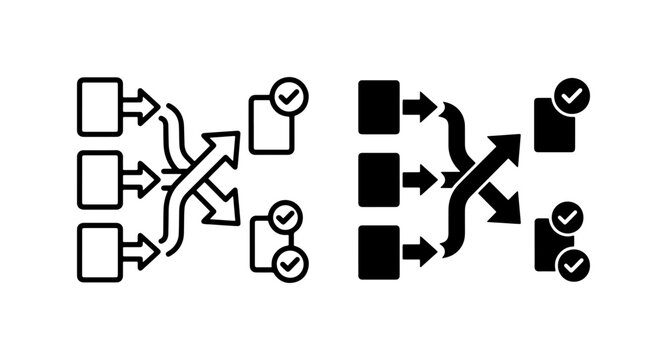 Process Flow Diagram Icons, Workflow Steps, Data Transformation, Task Management, Project Planning, Business Logic, Algorithm Representation, System Architecture, Decision Tree