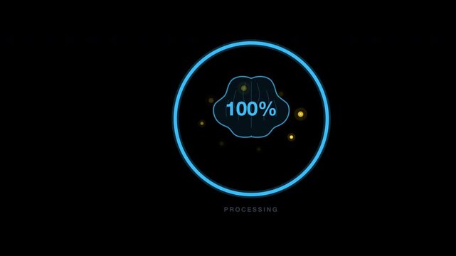 Suitable for technology or progressthemed designs, featuring a futuristic loading symbol. Ideal for digital concepts and interface projects.