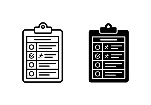 Clipboard Checklist Icons, Task List Vector Graphics, Survey Form Symbols, To-Do List Templates, Business Planning Elements