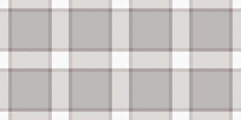 Fototapeta premium Hobby plaid background vector, scottish tartan seamless textile. Linen fabric pattern texture check in soft gray and white colors.
