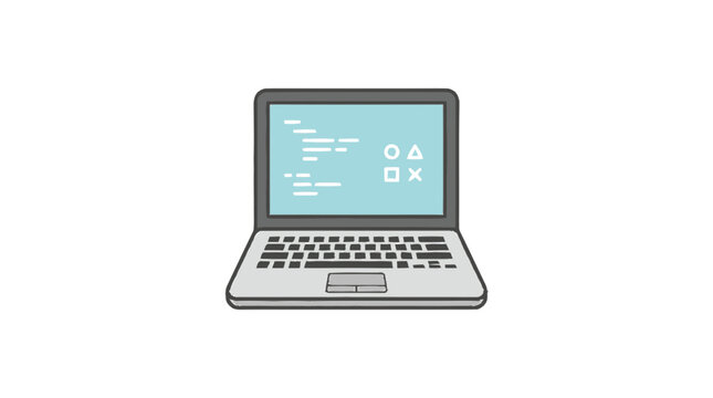 Laptop Computer with Keyboard Screen.