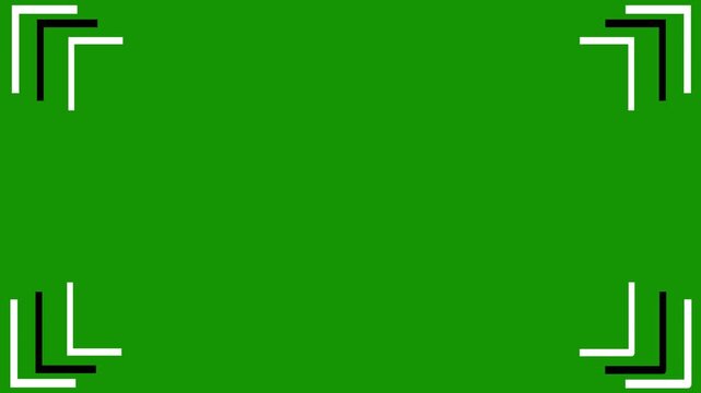 Camera Focus Frame Animation Motion Graphics | Viewfinder Green Screen Overlay