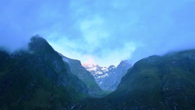Nilkantha (or Neelakant, Neelkanth, Nilkanth, Nilkanta) is a major peak of the Garhwal division of the Himalayas, in the Uttarakhand region of the Indian state of Uttarakhand. 