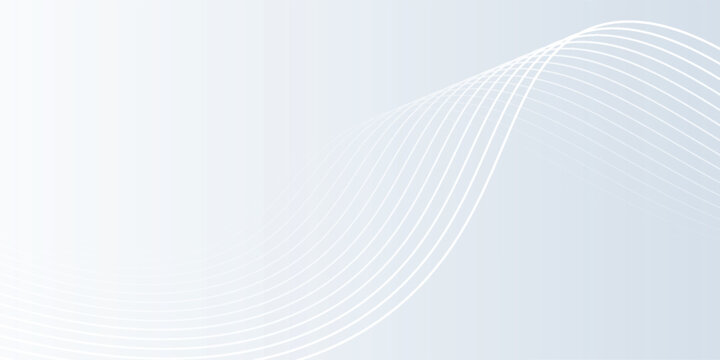 Abstract background with soft white and light gray colors, featuring smooth wave patterns. The background is minimalistic and elegant. Gradient wave background vector. Light background.