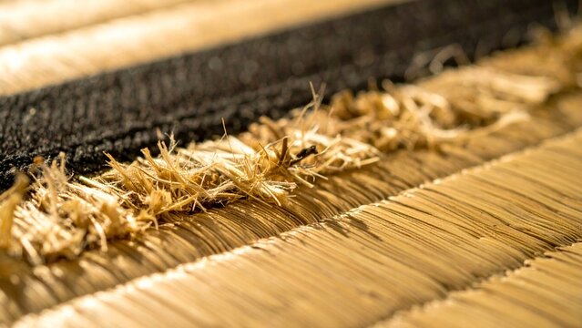 Heavily damaged Japanese tatami mat surface, frayed and torn igusa straw fibers close-up macro texture

大きく傷んだ日本の畳の表面、ささくれてほつれたい草の繊維のマクロクローズアップ
