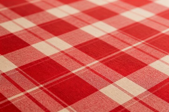 Red and white checkered tablecloth texture