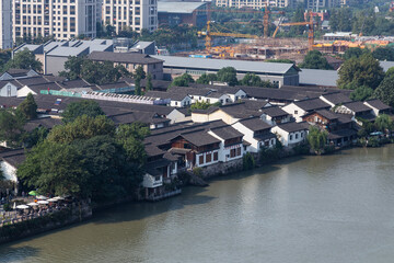 Fototapeta premium Qiaoxi Historic District Waterfront in Hangzhou