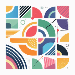 Obraz premium Abstract Geometric Shapes Composition