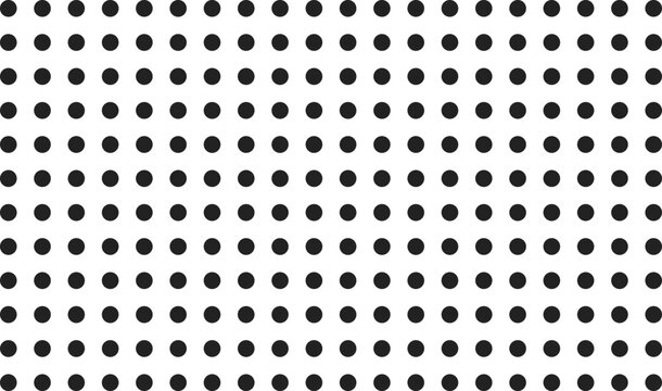 Minimalist Black and White Dot Grid Pattern. Seamless Geometric Polka Dot Matrix Background for Bullet Journal Printable Pages, Retro Pop Art Comic Texture, and Clean Stationery Design Wallpaper