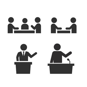 Presentation People Icon Set