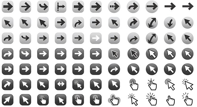 Monochrome Navigation: A Cursor Collection