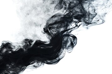 Fototapeta premium Black smog backgrounds smoke white background.