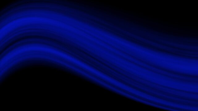 Cold air flow from conditioner effect. air light effect with blue rays. Freezing wind waves air blowing effect. Abstract directional optical fiber neon lines on black Background.