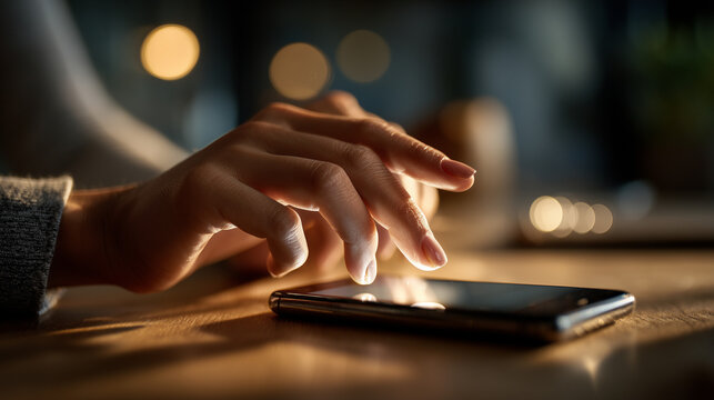  Close-up smartphone interaction representing mobile app usage.
