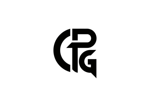 Modern black interlocking monogram logo with letters C P T G