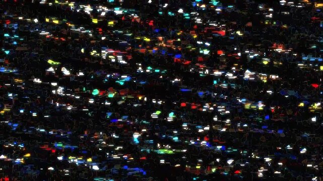 Old television color bars with static texture glitch effects, collection featuring colorful static interference, retro vhs distortion, and futuristic cyberpunk signal error effects. 4k video