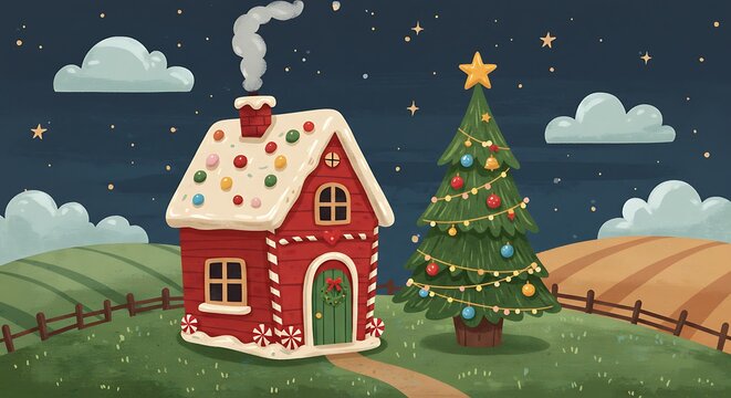 Starlit Gingerbread Haven