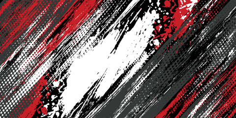 Gaming esport background striking stripes electric banner vector illustration design red black grunge brush wing comic pattern modern abstract concept livery stripes decal paint splash splatter.eps 10 © Samsul