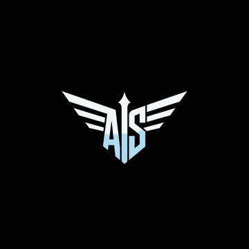 A stylized eagle with outstretched wings and "AIS" integrated into its design on a black background