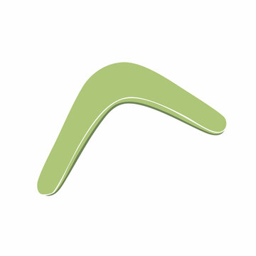 Green Boomerang Illustration