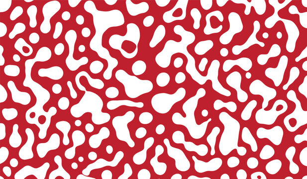 Organic abstract red pattern background featuring irregular flowing shapes decorative seamless texture modern graphic resource design