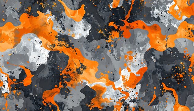 Vibrant orange and gray abstract background.