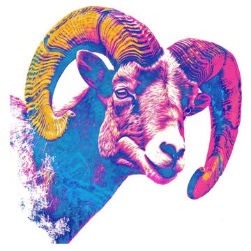 Livestock animal mammal art.