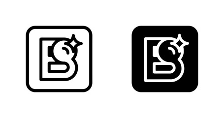 Clean and Sparkle Logo Icons, Simple Letter B Symbol, Modern Business Branding Elements, Vector Graphic Set © Faria