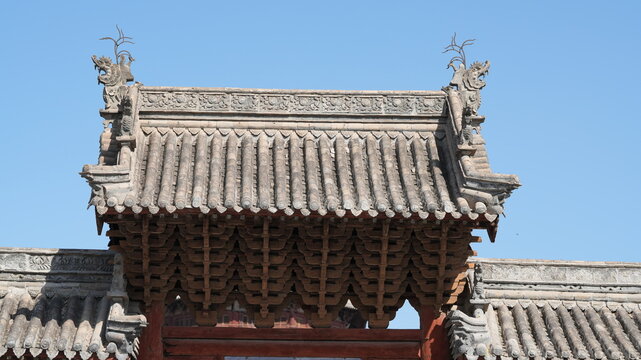 The old city wall built for the defense in the Datong city of the China