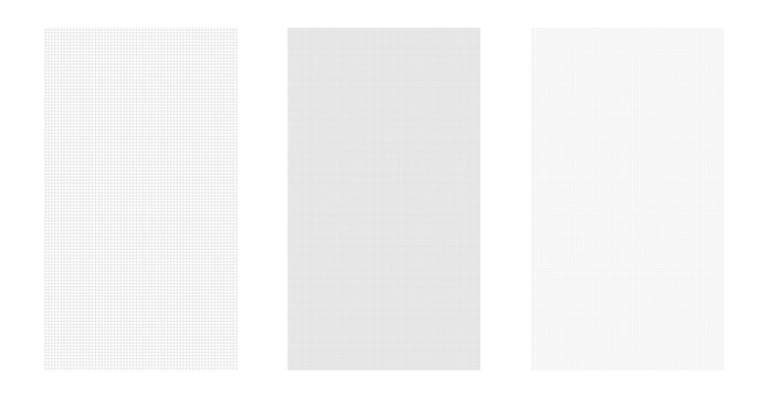 Graph paper pattern with three rectangular arrangements on a white background
